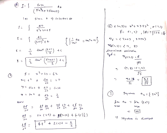 A) Ius (osn dr sinart 2 simu+5) les sinne t (osadaa da Iss ② f(x,y)= x²+ ayty2 at 12, 3) 21,2) 1B1E1+4-BE +²+2x+5 B I- dt da