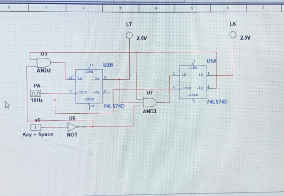 3 4 6 L7 L6 2.5V 2.5V 03 Ja U1A U2B WER AND2 ID 5 10 13 9 20 PA ECLK -10 L 11 2CLE .-20. LE U7 WICER 10Hz W.2LR 74LS74D N 14.