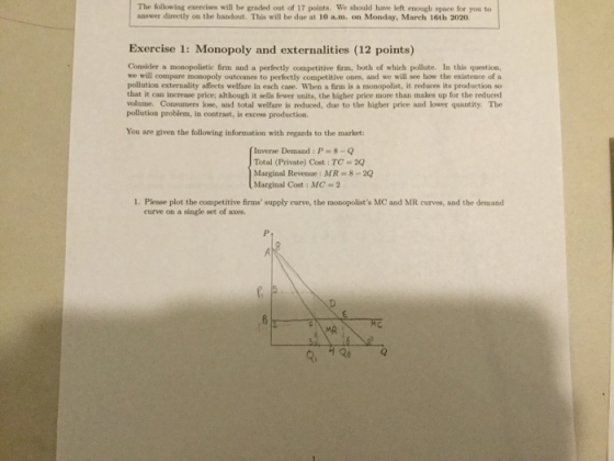 The following exercises will be graded out of 17 points. We should have left enough space for you to answer directly on the h