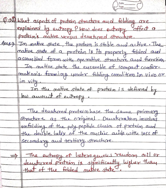 Date Fege Q at aspedsof ptei ctaucure aud foledimg explaimeo by autaapy How daes eutpyaffect a Proteians mative versus deuat