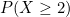 P(X 2