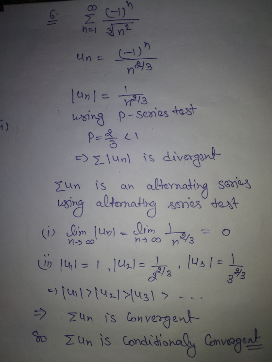 I M8 3 n 2 p-series test 7) lunl = 1/2013 using Page =) {lunl is divergent Eun is an alternating series wsing alternating smi