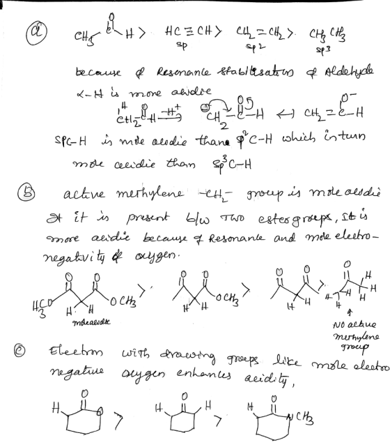 Sp3 C-H omare audie becaup Resonanda and mda eleshro O CH2