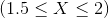 (1.5 < x 〈2)