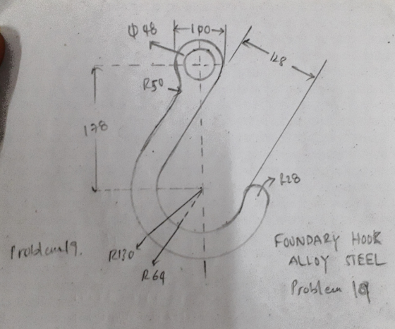 i po- D 48 7 198 FOUNDARY Hook ALLOY STEEL Prolen l froldcnl R130 R64