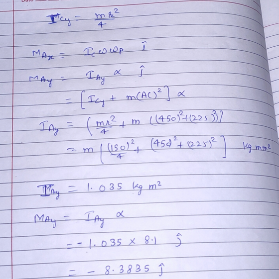 Mage - Te w wp i May - Pay & F - (Icy + M(AC)?] a Iny = (mr² m (14.50 3²+ (22, 337 am 1 (150) (450°41223327 Цg mm 2 May = 1.0