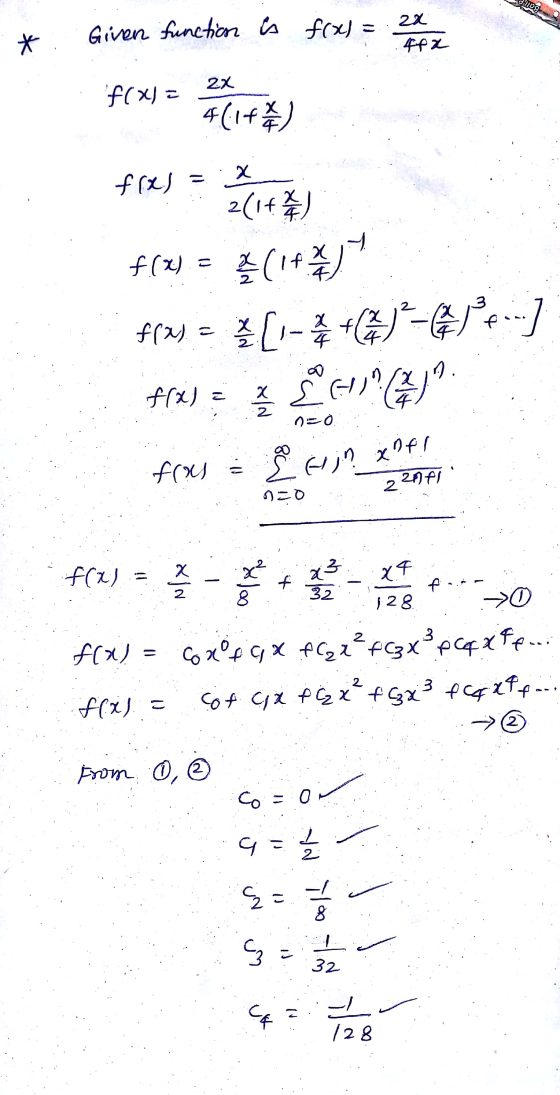 09 2x * Given function is fox) fez 2x f(x) = 4(14) f(x) f(x) = 2(1+ 2 ) 2 ( 14 2 / 1 (1-4 +3_1-682- HI! f(x) = χ Σ f(x) = ?