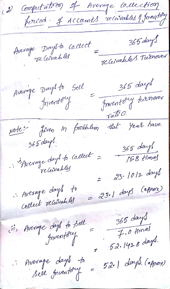 omput al Average Colle cti ienge Dayto Scil vesn O. eas have 365 365 da a3. 1012 da days to Avesage 5a& dayd : Avetape to