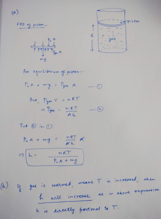 pisto ston 不 P. A m 0 But Aん incressed then b) 14 gad is ahmes means will increase as in above enpremion