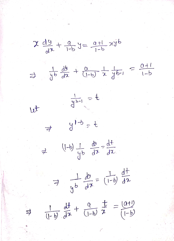 a dy ay= at nyb х. 1-b a dy da + Ito 9-1 [1-6] a yo et you ylb -bat A df (l-b) I dy TX yb da da. SP T I dt z (1.b) da xp ah (