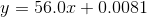 y = 56.0.1 +0.0081