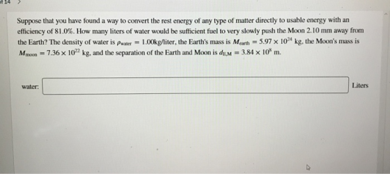 Suppose that you have found a way to convert the rest energy of any type of matter directly to usable energy with an efficien