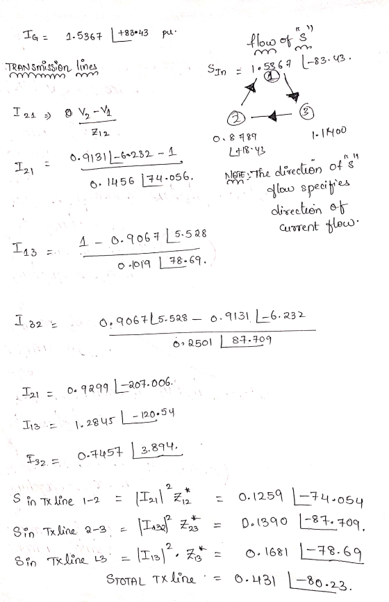 IG = 1.5367 | +88043 pue flow of s m nes TRANSMiss mm Transmission lines ! Son - 105567 1-83.43. I 21 7 8 V₂ -VA Ziz 0.9131