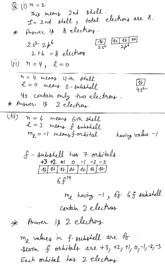 Q: (i) n = 2 . This means and shell. In 2nd shell, total elections are 8. * Answer is 8 electrony. 252 266 TL on 14 2+6 = 8 e