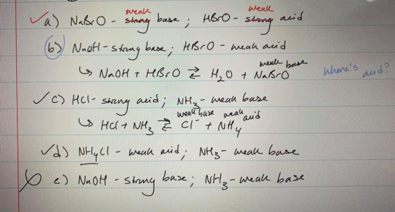 weal Weak Stron sk meal base Wheres aid? a) Nabro - everything base; HBO-seren en acid 6 Nuott-string base; HBrO - weak and