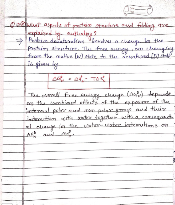 Date Face Qs@wat aspets of prateim shuctune aud feldiag are 2 clhasge im the claugag Pratein deatratiam Peoteiom structure Te