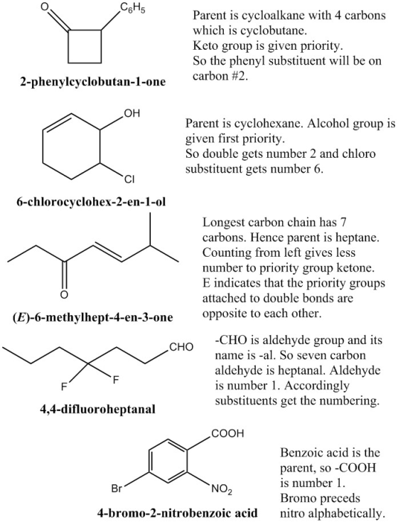 C6H5 Parent is cycloalkane with 4 carbons which is cyclobutane. Keto group is given priority. So the phenyl substituent will