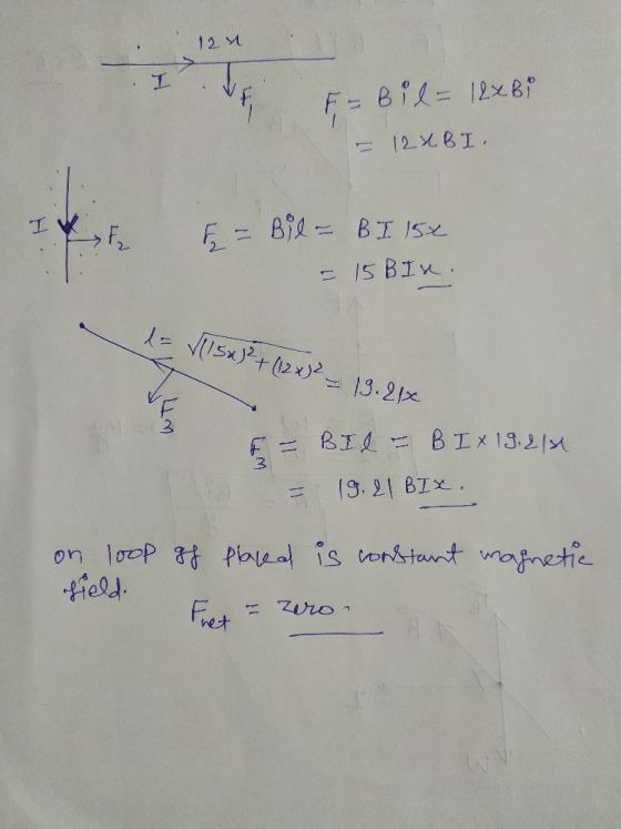 12 I F - Bil= 12x Bi - 12 x BI. - Bil - BI15 15 Bise. l= V115x1² + 12x3² 19.216 f Bil - BIX 19.215 19. 21 BIX. on loop of pla