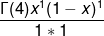 r(4)x(1 – x) 1* 1