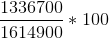 \frac{1336700}{1614900}* 100