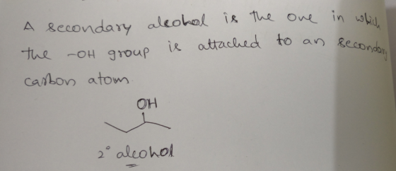 ナne -OH group IX attached to an Reco caton ato -O4 roup OH 2 alcohol