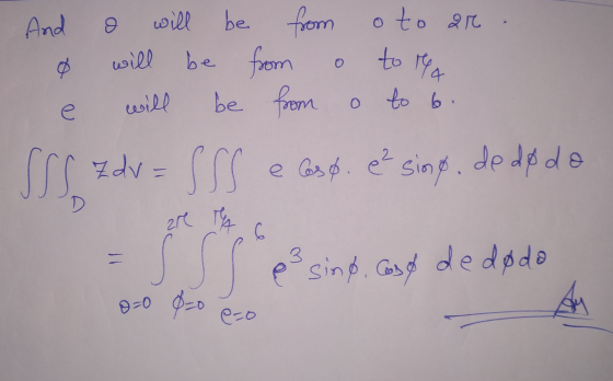 sino, Casa de døde g will o o to ar will be from be from be from to Ma Q 0 will to 6. e SSS Zdv = SSS e Cos. e² sing. de do d