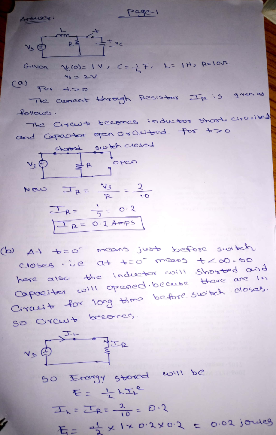 Poge- C a) and Capacitor open Curbed o vs 2. 5 rergy sobe I D