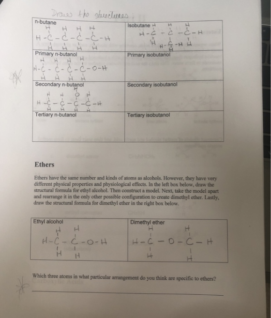 n-butane Isobutane HH H-C-C-C C-HH Hl Primary n-butanol Primary isobutanol Secondary n-butanol Secondary isobutanol н-с-с-с-с