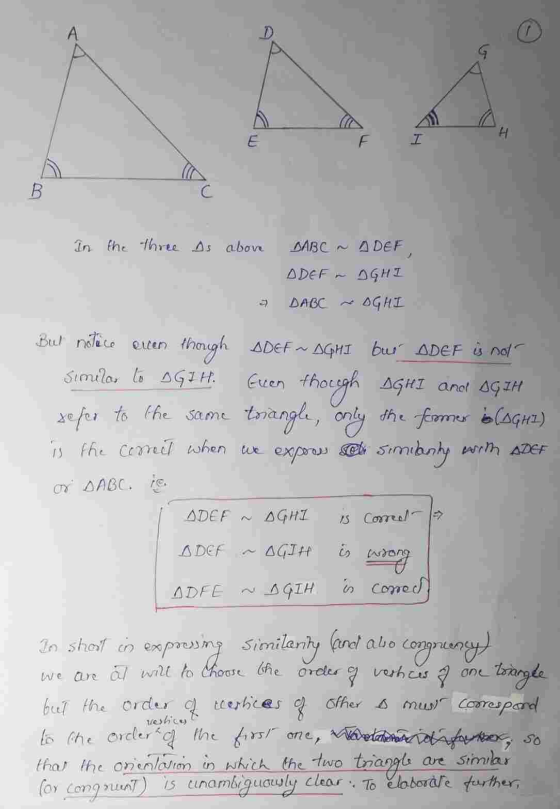 A E B C In the three As above DABC ~ A DEF ODEFGHI ДАВС OGHI 2) But notice even though IDEF ~ AGHI bus ADEF is not Similar to