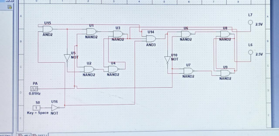 L7 U15 U1 2.5V U3 46 U8 U14 AND2 NAND2 NAND2 NAND2 NAND2 AND3 L6 05 NOT 2.5V U10 NOT U2 14 U7 C 09 NAND2 NAND2 NAND2 NAND2 PA