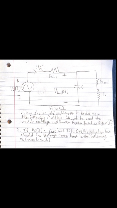 tilt). line t + USC) mm Kodt) . Figure 1 To How should the wattmeter be hooked up in correct wattage and Power Factor based o