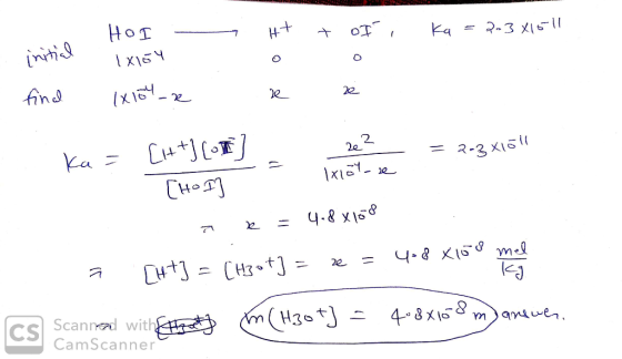 - HOI - Ht + of Ka = 2-3015-11 initial 1X164 o final 1x104_2 223 - 2-2 XII i ka= [++] Lot ] [Hof] lxot-se a * = 4.8x168 7 [ht