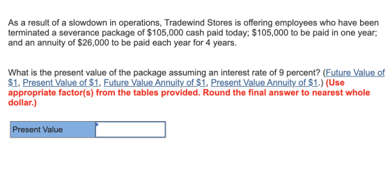 As a result of a slowdown in operations, Tradewind Stores is offering employees who have been terminated a severance package