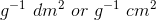 g-+ dmor g-1 cm