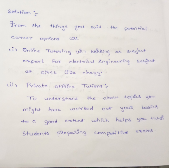 Fom the hngs you soid the potential car, e eY options (i) on hne Tutoring ed, waking as на ngas Subjet To undeystand the above toptes you might have uoorked our youa bases o good t uohkh helps you tutol Students p3cfcXong compet Hu e e ans