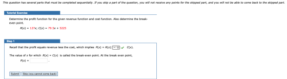 This question has several parts that must be completed sequentially. If you skip a part of the question, you will not receive