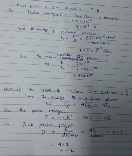 = 7x10-3 1064 x 10-9 Jo ute th mmaw bhoton 70 =千