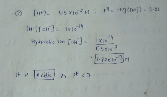THt75.5 10?MPH0 (C]) 126 19 1X10 ion [oh tydeocide 5.5X10-3 192x1013 M it in Acdic s PH