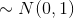 \sim N(0,1)