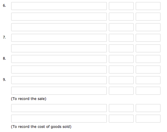 (To record the sale) (To record the cost of goods sold)