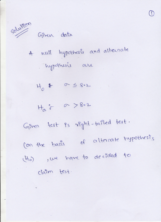 ge Given data nult hypothesu and atternate huhothasus cuie on the bastaliexrate hypothests (Ha) 丿we have to decided to claim test