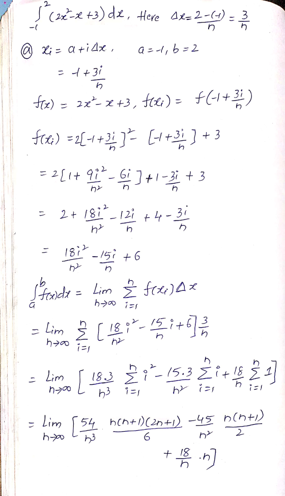 2 (2x+-x+3) dx, Here 4X=2-(4) - slu -( a=1, b=2 @ Hi aritze, = 7+31 9 f(x) = 2x-x+3, feli) - f(-1+3) n frei) =2[-+3;]= [++3}