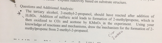 - Laptam reactivity based on substrate structure. 7. Questions and Additional Analysis: The tertiary alcohol, 2-methyl-2-prop