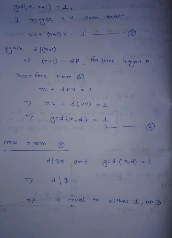 geden, n+1) = 1 an I integer uv such that mu 6V=1 Again d 1(n+1) = (n + 1) = ap for some integer P. There fore from a mut dev
