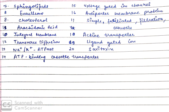 9 7. Sphingolipeds 15 Voltage gated ion channel 18 Enuelllove 16 Antiporter membrane proteen cholesterol 1 simple, fatiliated