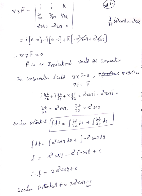 (#2) VXFal i j k l Teclady etsing on e lekary ze say =i[0-0)-5[0-0] + R[-esseny te sien] Xezo - Î û an Irrotational velot (6)