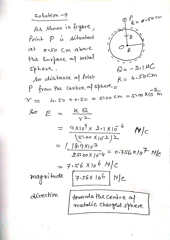 soluHon → Cm at o.so Cm abov rom tnbrel sphee Lo e sphere