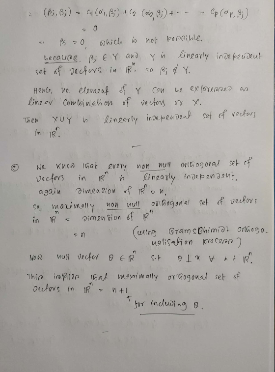 (®), B;) - G (Q1,6) + C2 (69, B;) + - - 4 Cp (de Bj) - Bi 20 which is not possible. because, Bi G Y and Y in linearly indepe