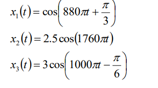 x,(t)-cos 880t x20-2.5 cos(1760a) (r)-3co (1000-6)