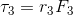 T3 = 13 F3